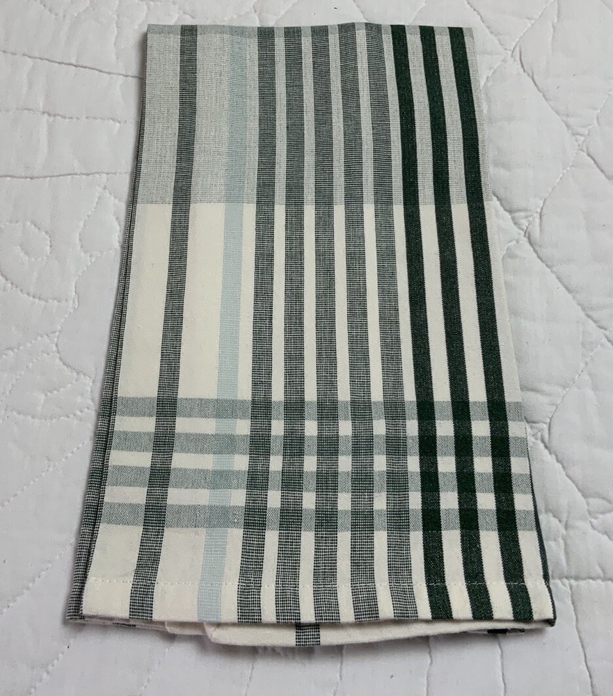 Eco-Friendly Green & White Plaid Kitchen Dish Towel by Hearth & Hand