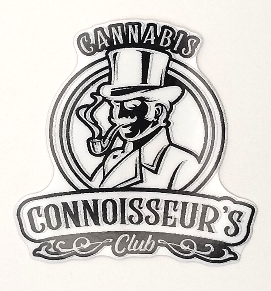 Cannabis Connoisseur's Club 420 Sticker Devils Lettuce Stoner Gift Weed Vinyl