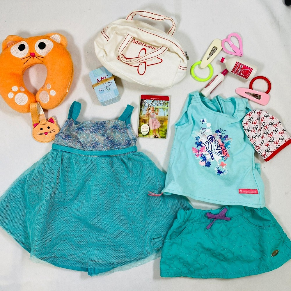 18 Inch American Girl Doll Blue Sea Dress with Side-Cinch Tank and Star Quilt Skirt 2018 Edition