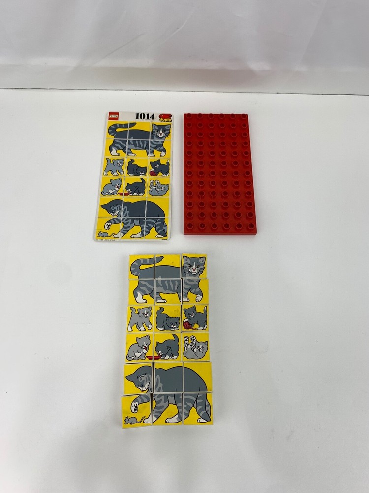 Lego 1014 Duplo Mosaic Set Domestic Animals Cat Only 1985 Vintage