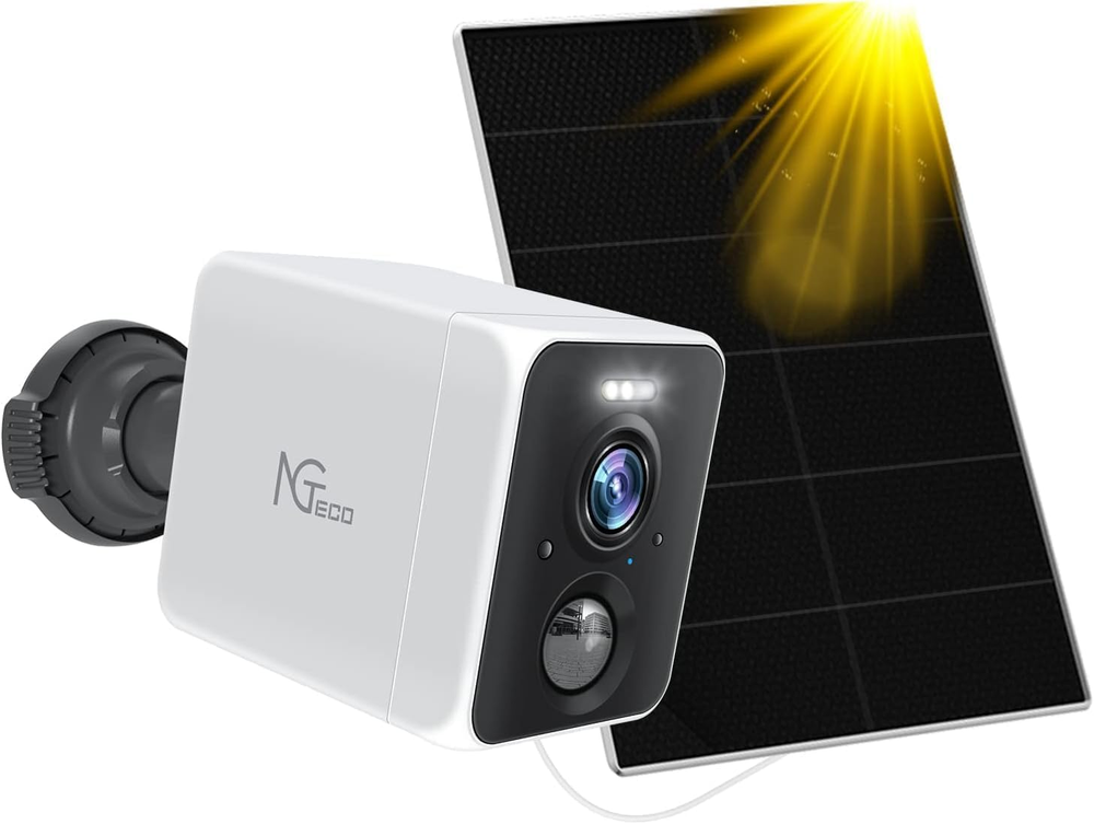 C5300S Outdoor Solar Security Camera with 2.5K FHD and PIR Motion Detection