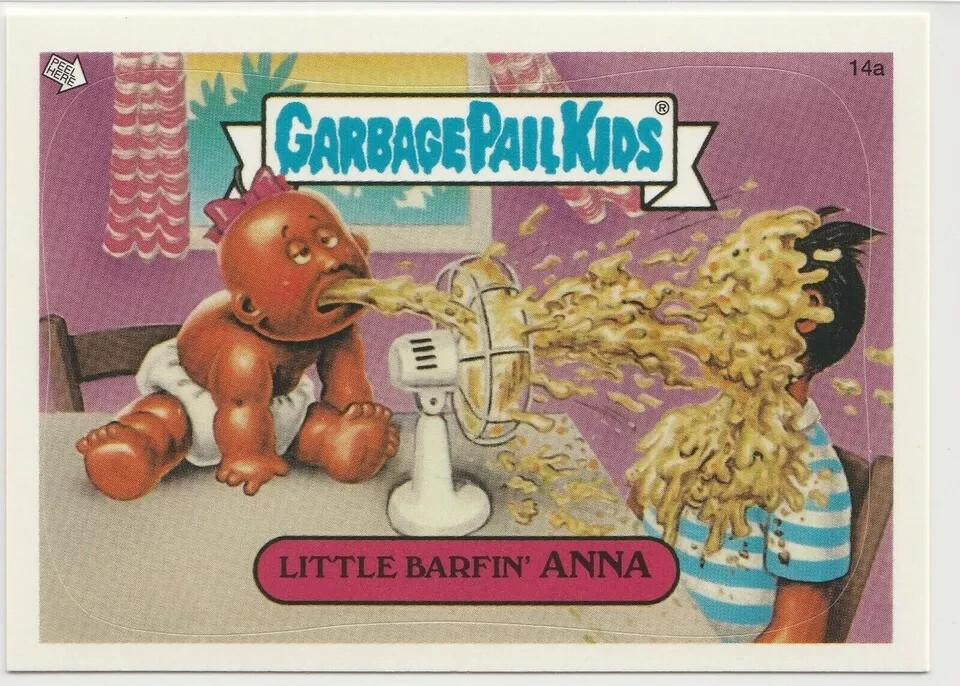 Little Barfin Anna GPK 2003 All-New Series 1 ANS1 Garbage Pail Kids #14a
