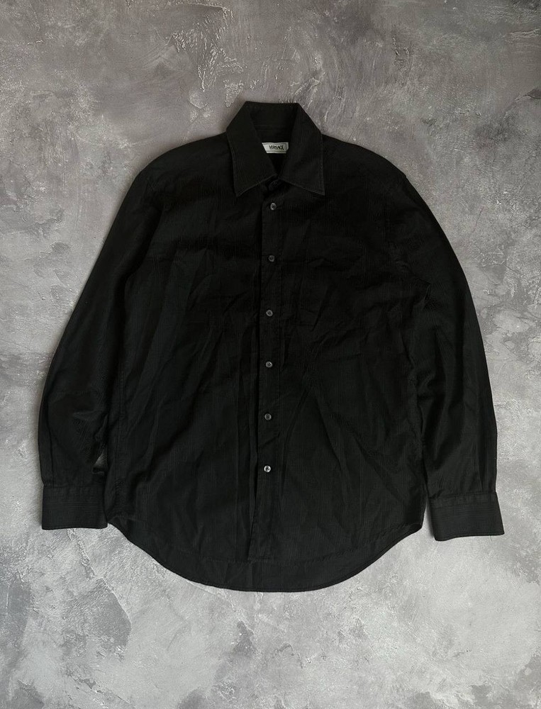 Versace Collection Dress Shirt Men’s XL Black Trend Button Up Gianni Versace