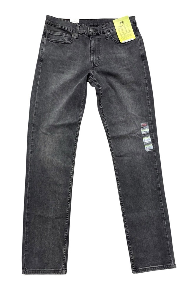 NEW Levi's Jeans Mens Size 32x32 (not 34) Gray Washed 511 Slim Straight Stretch