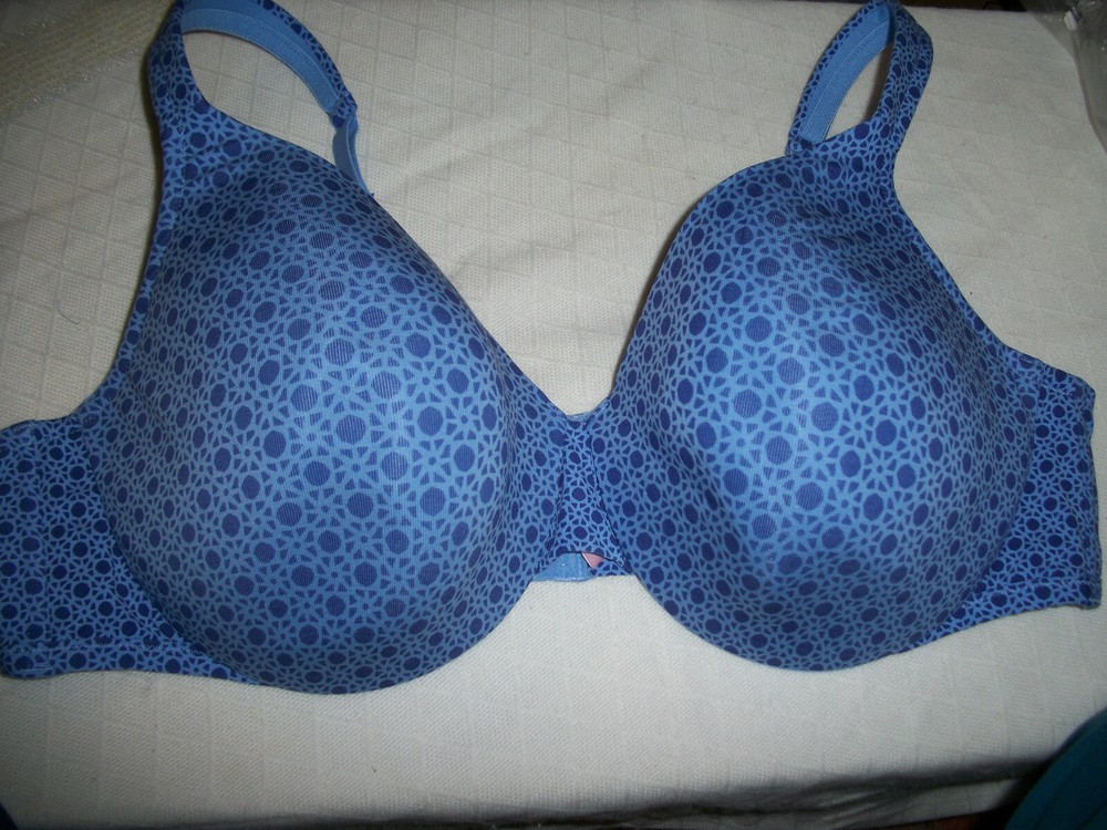 COMFORT CHOICE UNDERWIRE BRA SIZE 48C STYLE 27-0798-2 BLUE POLKA DOT COLOR NWOT