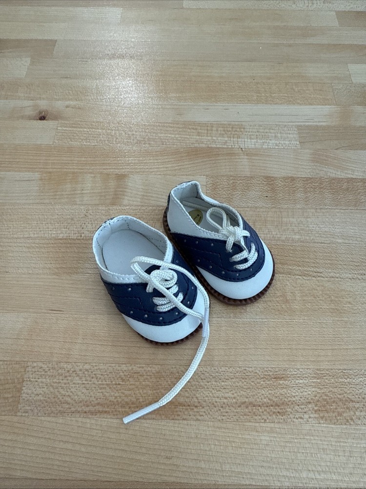 American Girl Doll Molly Shoes Saddle Shoes Blue White Camp Gowonagin Outfit EUC