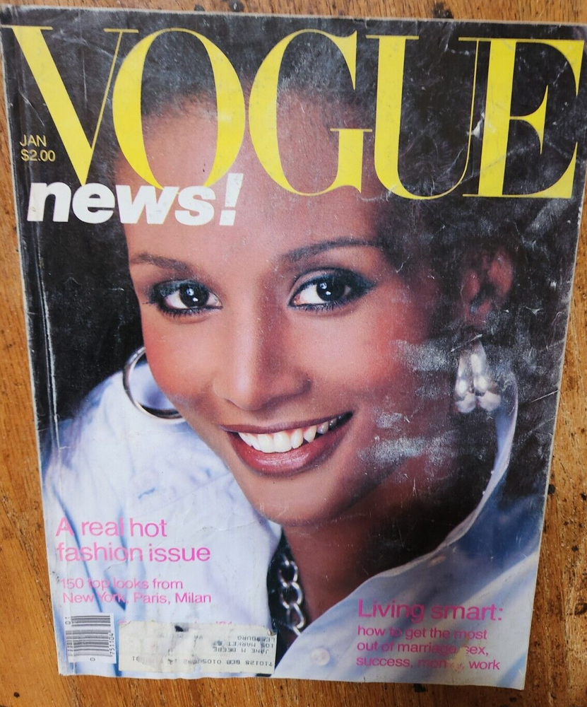 VTG Vogue Magazine January 1981 Beverly Johnson  Richard Avedon