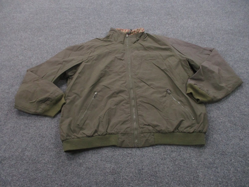 LL Bean Jacket Mens XL Tall Brown Nylon Outdoors Hiking Workwear Barn Bomber