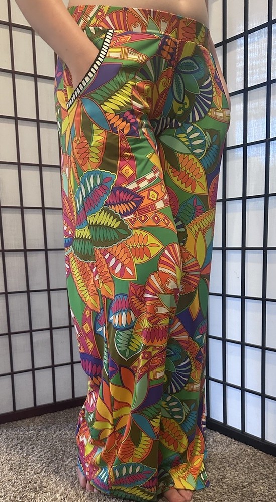 TRINA TURK MONTEZUMA Tropical Print Flowing Pants in XS - MSRP $149