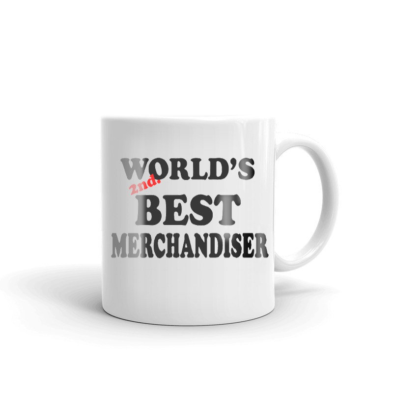World's 2nd Best Merchandiser Coffee Tea Ceramic Mug Office Work Cup Gift