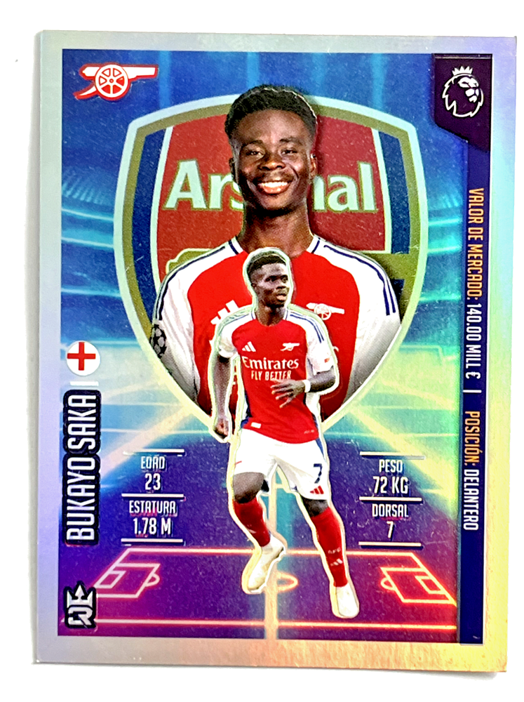 2024 The Kings Of Soccer 3R Sticker #243 BUKAYO SAKA Arsenal FC Foil