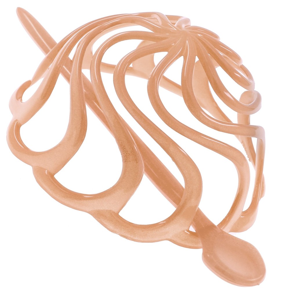 Paris CP2891 French Hair Bun Maker Clip - Dome Cap Holder in Beige