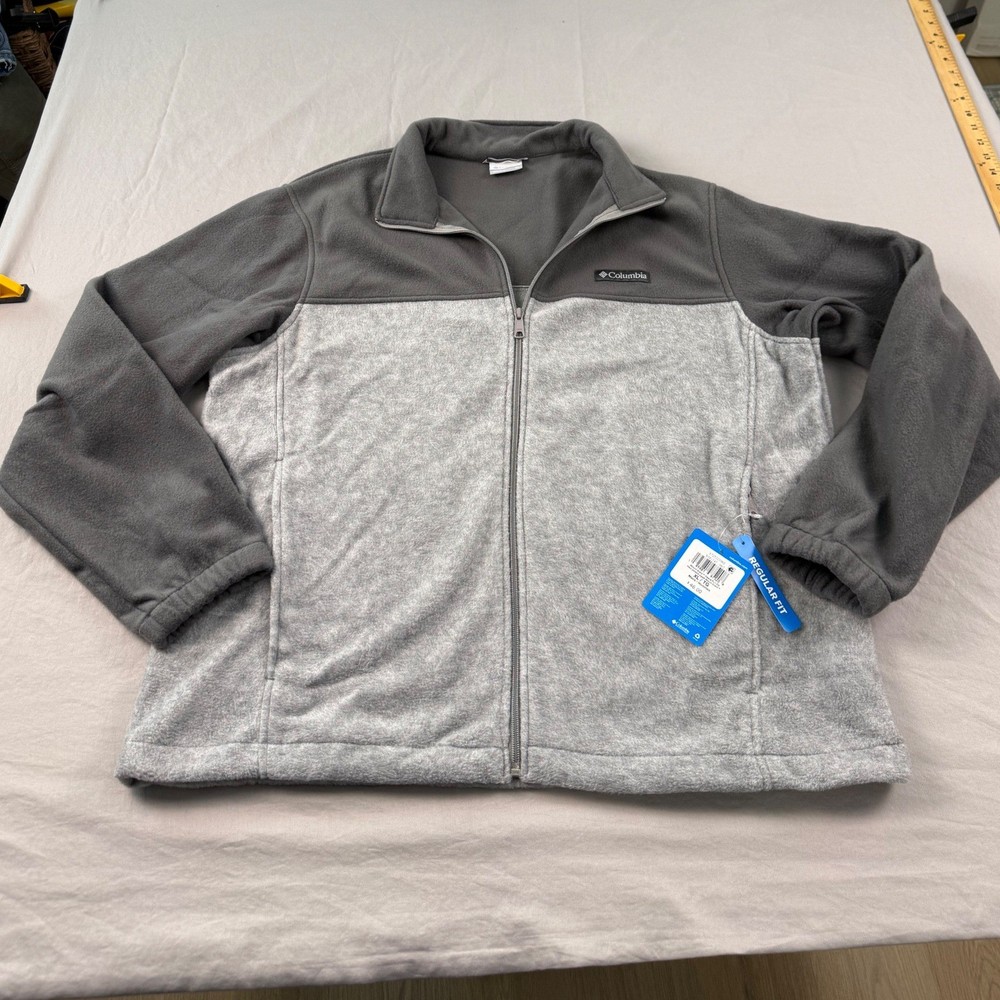 Columbia Mount Grant Fleece Full Zip Jacket Mens XL Gray XM1247-062 New