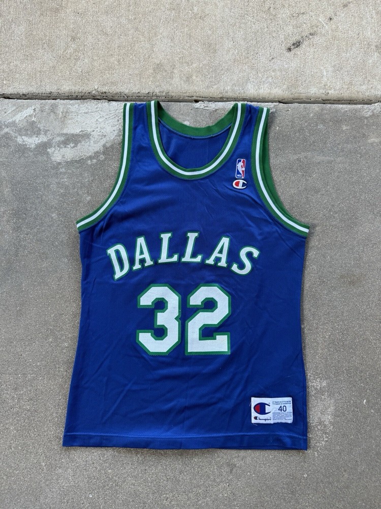 Vintage 90s Dallas Mavericks Jamal Mashburn NBA Jersey by Champion Size 40 Medium  