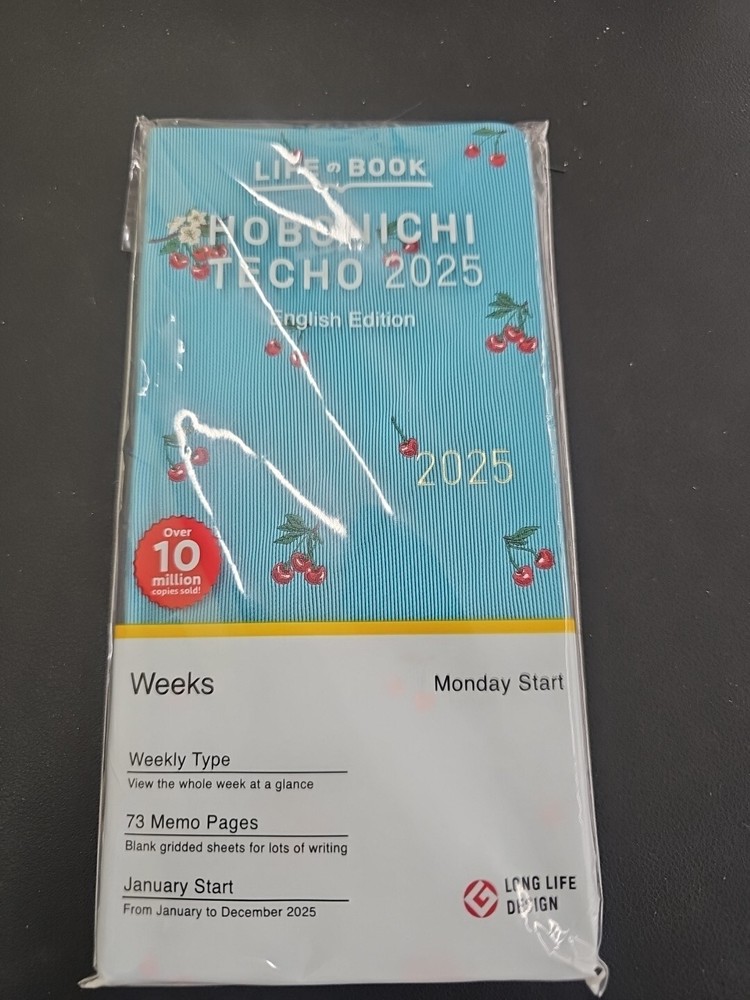 Hobonichi Weeks Techo 2025 - Bow & Tie Cherry  NOT Mega  New in original package