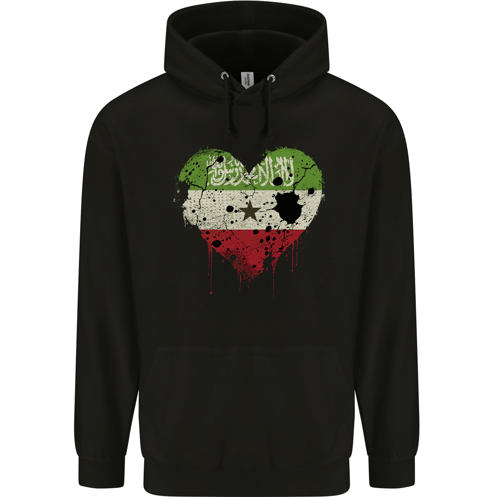 Love Flag Somaliland Football Mens 80% Cotton Hoodie