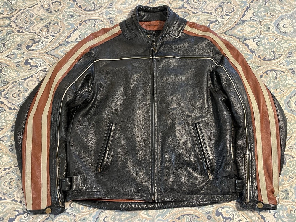 Vintage Wilson’s Leather M. JULIEN Cafe’ Genuine Leather Motorcycle Biker Jacket