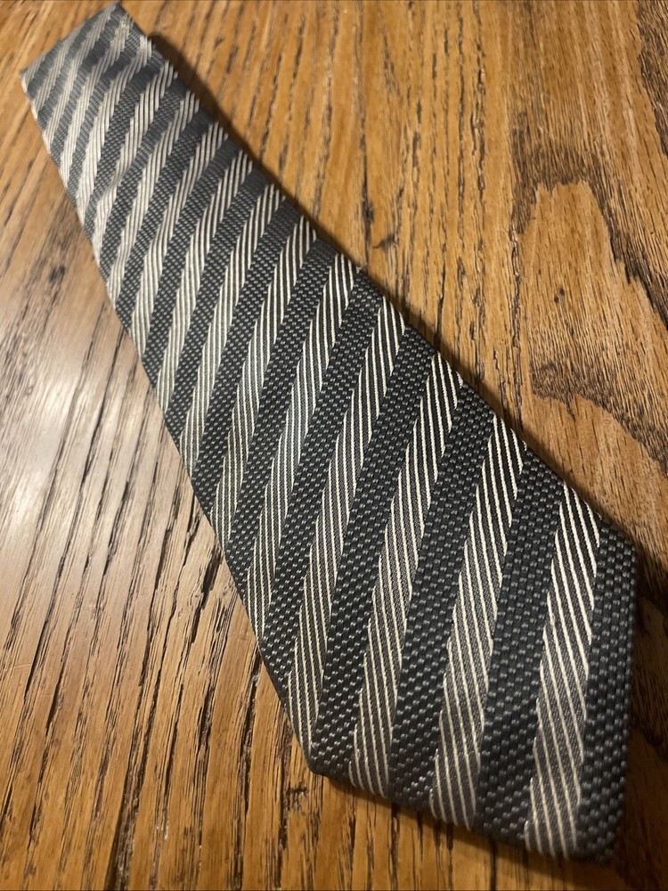 Vintage EUC Lanvin Striped Silk Tie Men’s Designer Necktie Made In Italy