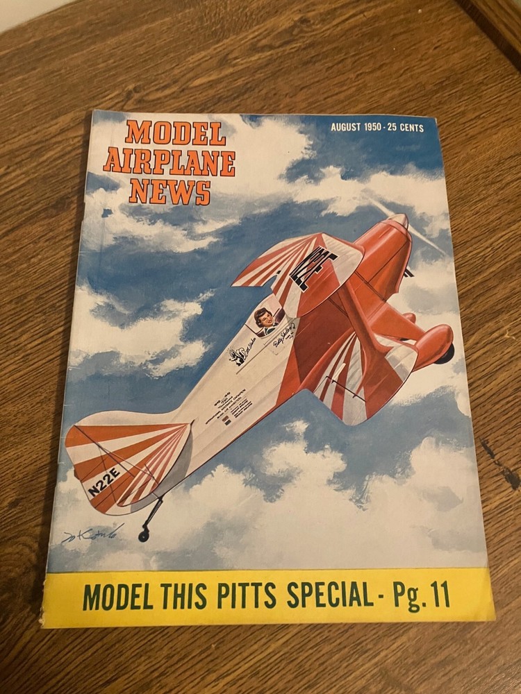 Vintage Back Issue of Model Airplane News Magazine - August 1950