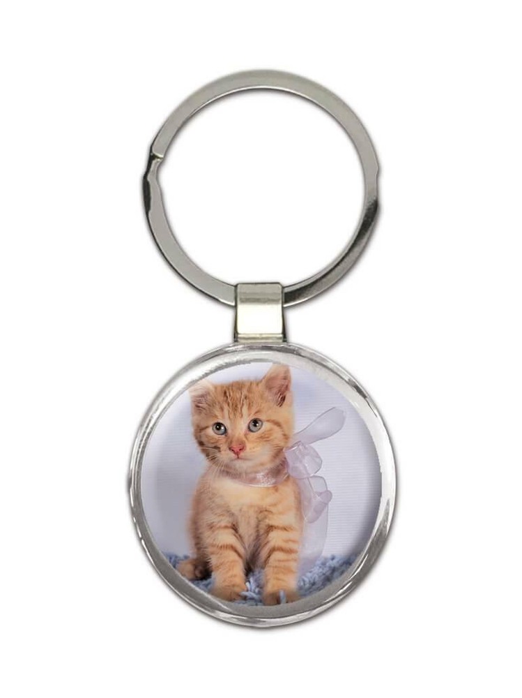 Gift Keychain : Cat Cute Animal Kitten Funny Friend Feline Pets Lover Mom