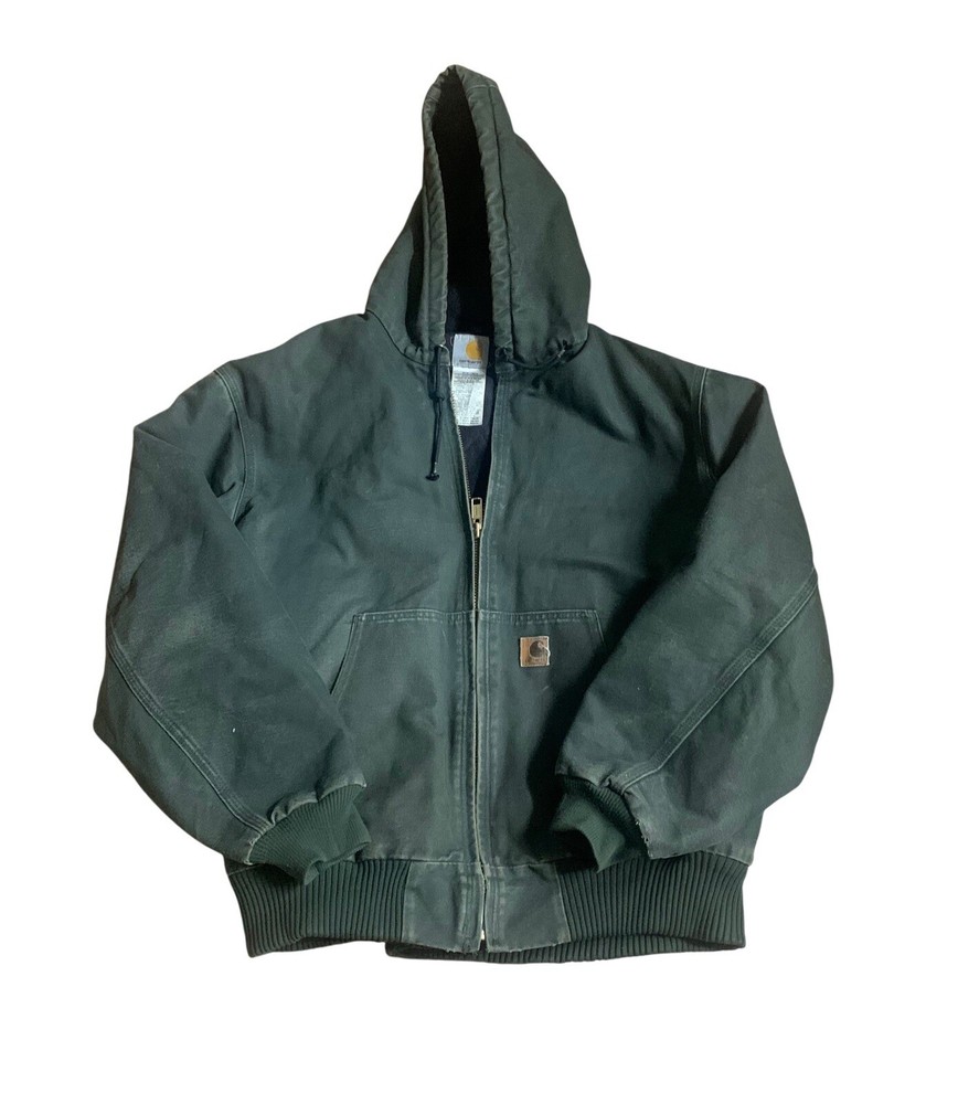 Carhartt J130 Moss Green Lined Hood Jacket for Men XL Regular