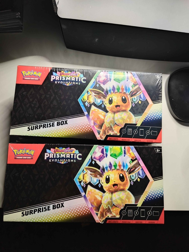 Lot of 2 Pokémon TCG Scarlet & Violet Prismatic Evolutions Surprise Box