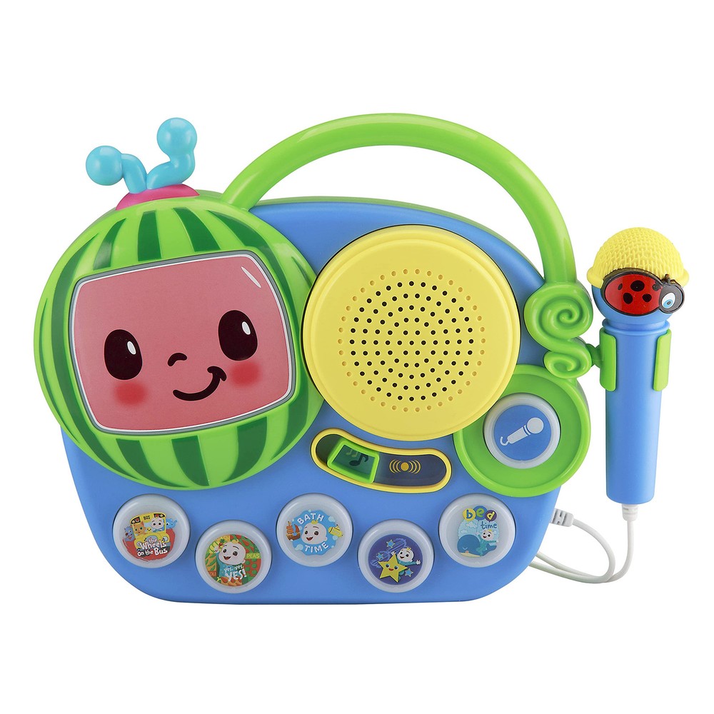 Cocomelon Singalong Boombox Toy with Microphone for Toddlers – Interactive Musical Fun  