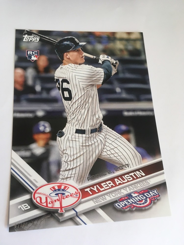 2017 Topps Opening Day Tyler Austin Yankees RC 5x7 Card 02/49