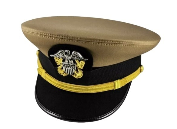 USA Navy Warrant Officer / Lieutenant Commander Khaki Military Peak Cap