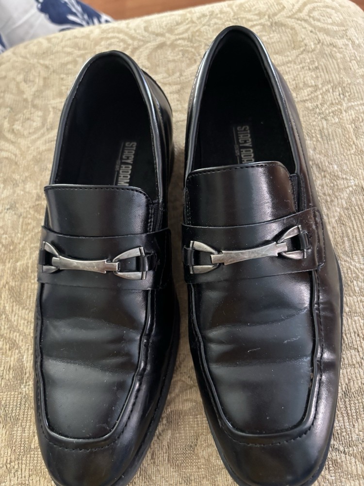 Stacey Adams Black Dress Shoes Boys Size 4 Brand new .  Slip On Kaylor Loafers
