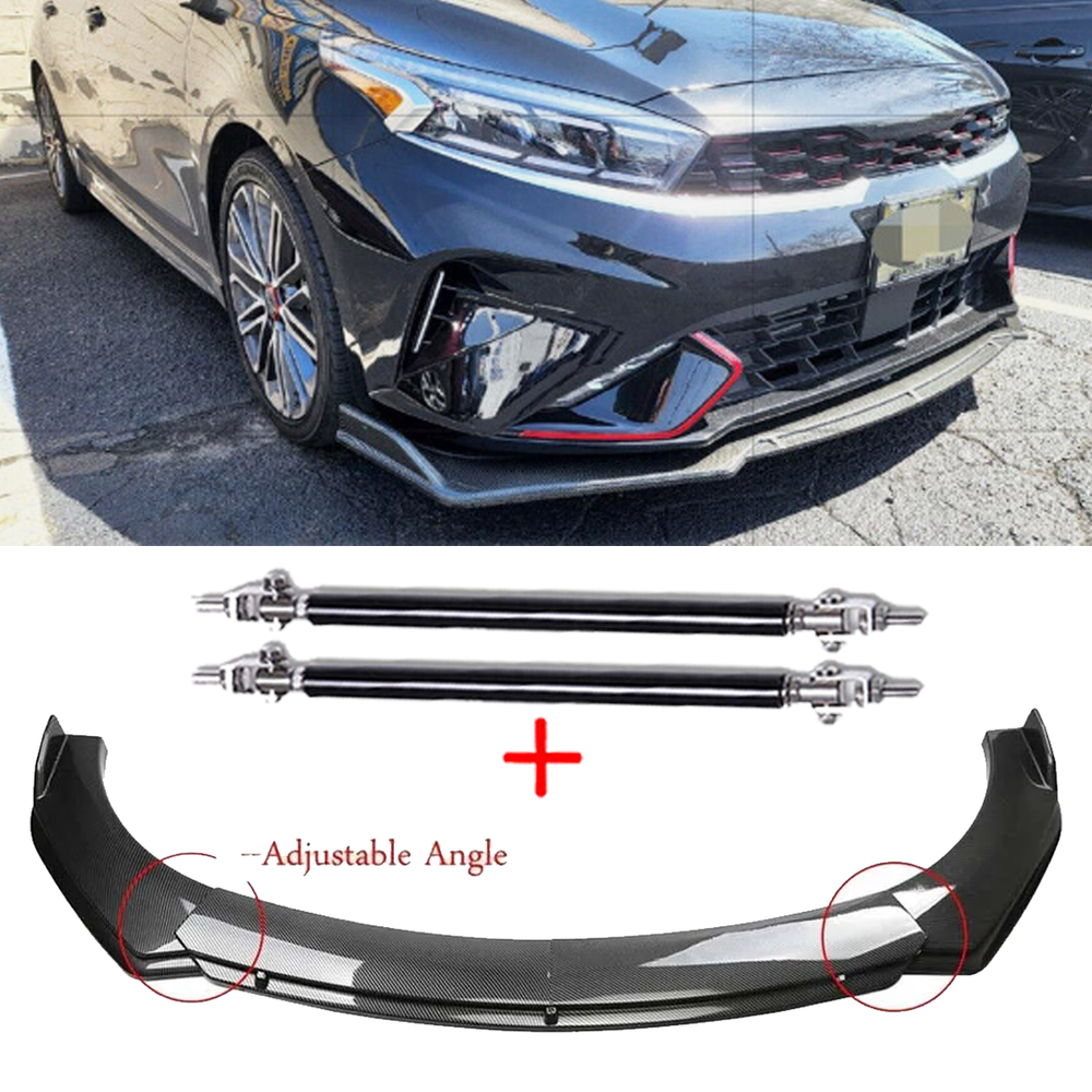 Carbon Fiber Front Bumper Lip Chin Spoiler For Kia Forte GT Line Body Kits