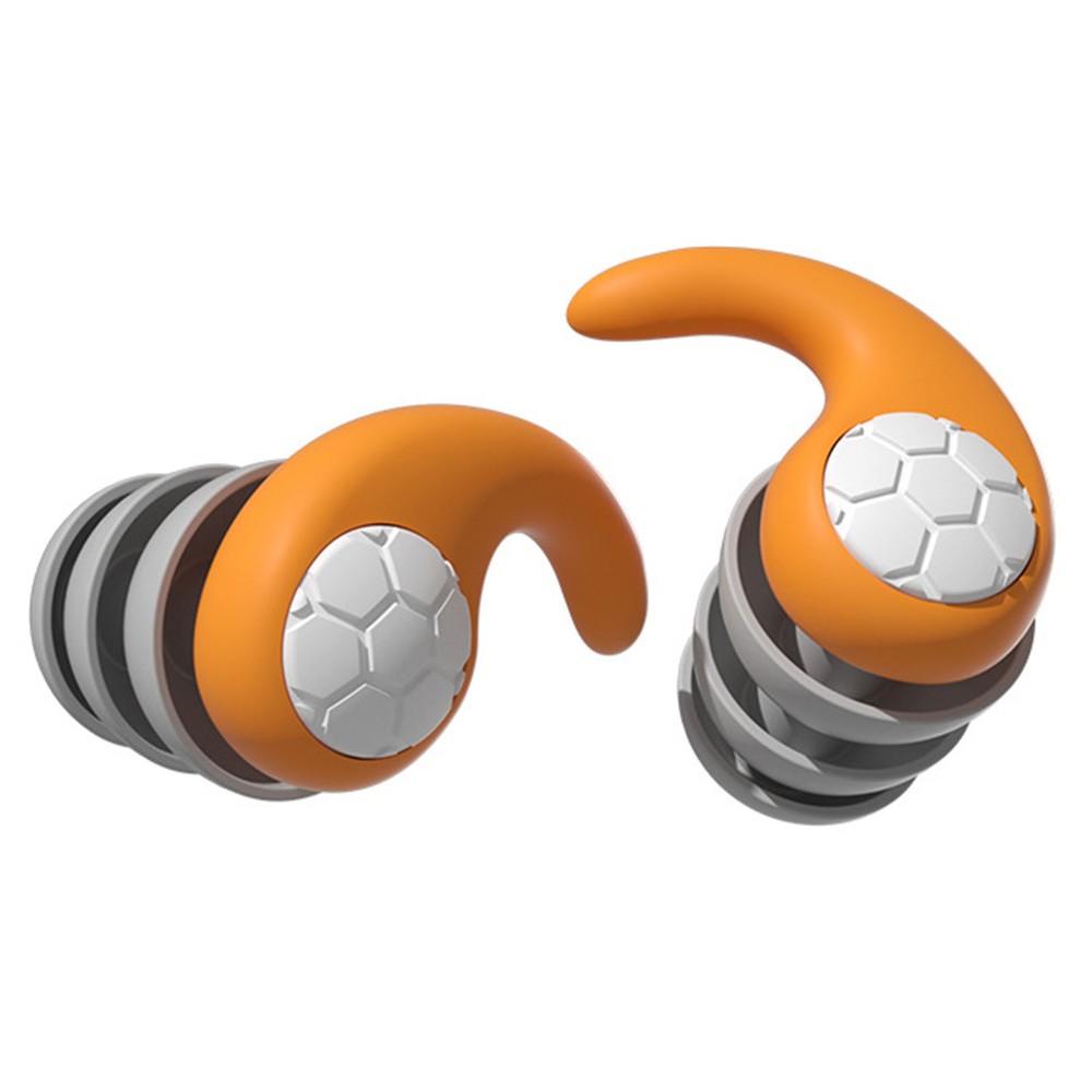 1 Pair Noise Reduction Earplugs Soft Ear-wear Hearing Protection Study Wo Orange