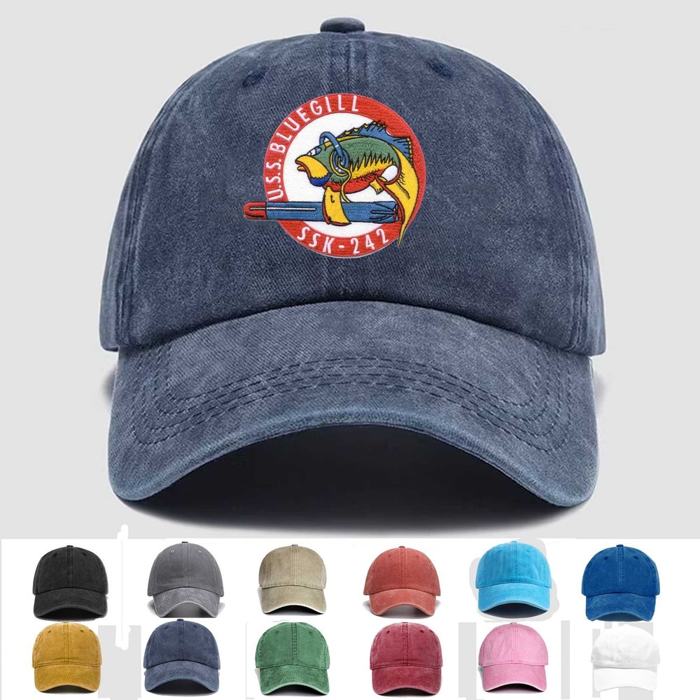 Custom Personalization Embroidered Hat SSK-242 USS Bluegill, Veteran Cap, Gift