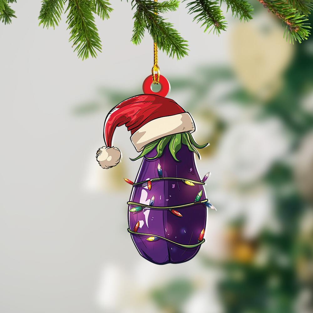 Eggplant Christmas Lights Ornament  Eggplant Christmas Tree Car Ornament Gift