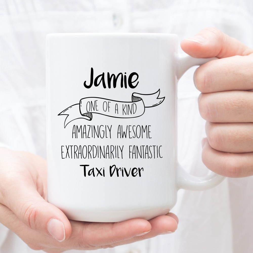 Personalized Coffee Mug For Taxi Driver Custom Gifts For Taxi Driver Perfect