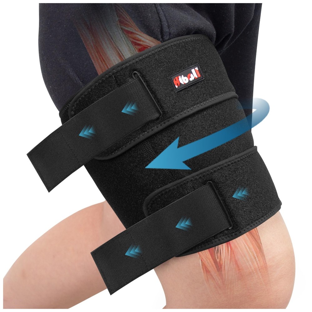 Adjustable Thigh Brace Hamstring Compression Wrap Support Sleeve for Pain Relief