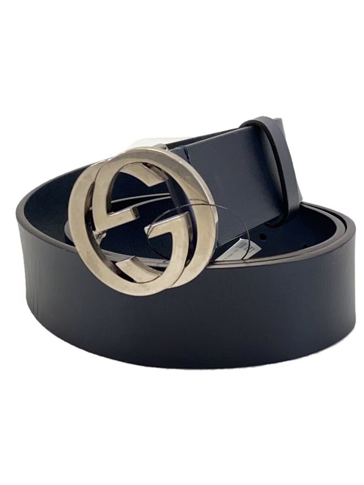 GUCCI Black Leather Belt for Men - Model 546389