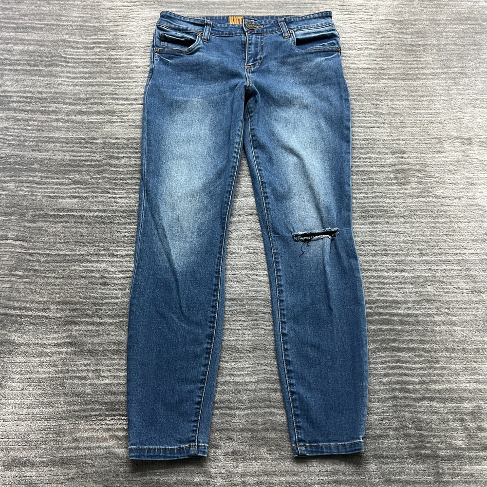 KUT Jeans Size 8 Womens Skinny From The Kloth Medium Wash Blue Denim