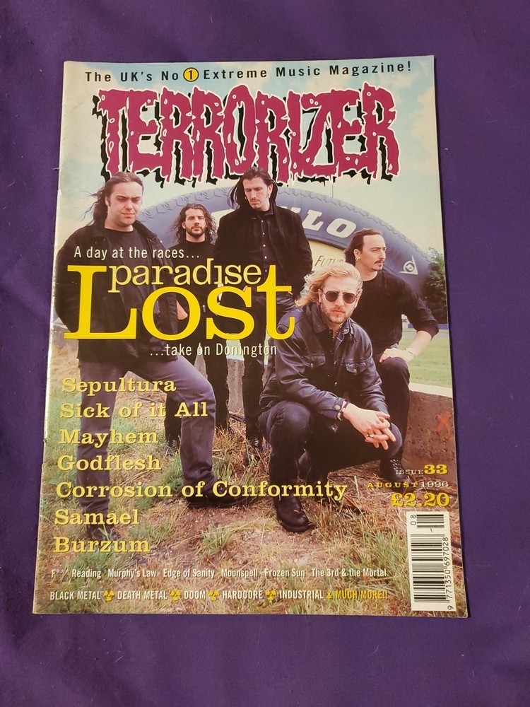 Terrorizer Magazine UK 33 Aug 96 Paradise Lost Sepultura Sick Of It All Mayhem