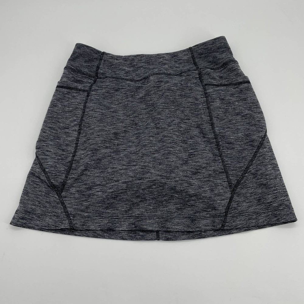 ATHLETA Grey Excursion Stretch Mini Skort Womens Size S Soft Stretch Jersey Knit
