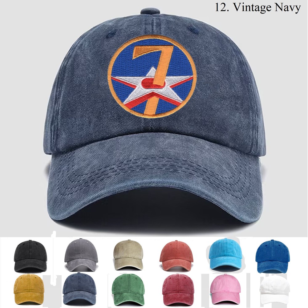Custom Personalization Embroidered Hat 7th Air Force Shoulder, Veteran Cap, Gift