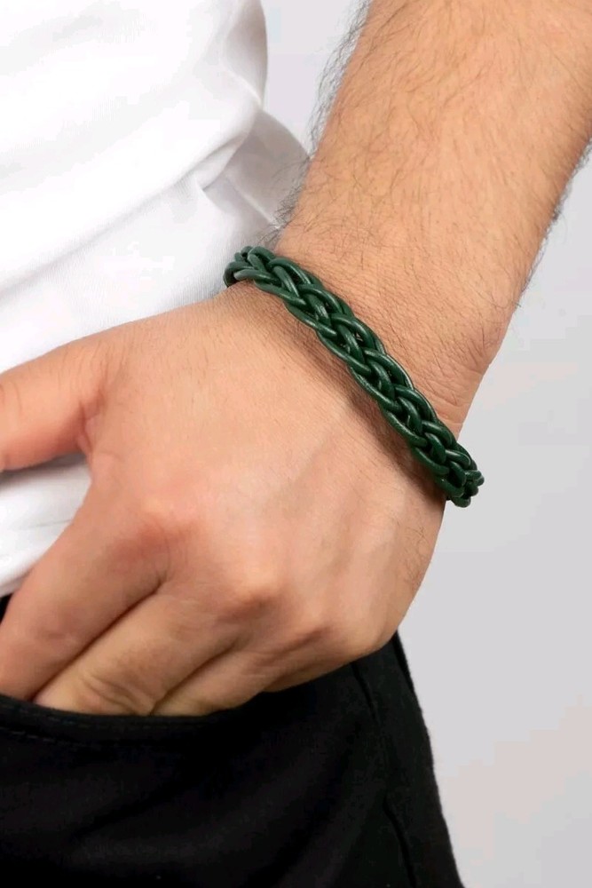 Men's Magnetic Cattle Ranch Green Urban Bracelet