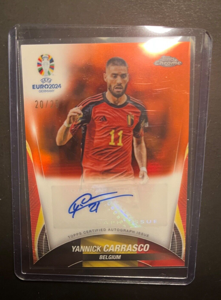 Yannick Carrasco EURO2024 Topps Chrome Orange Auto /25 CA-YC