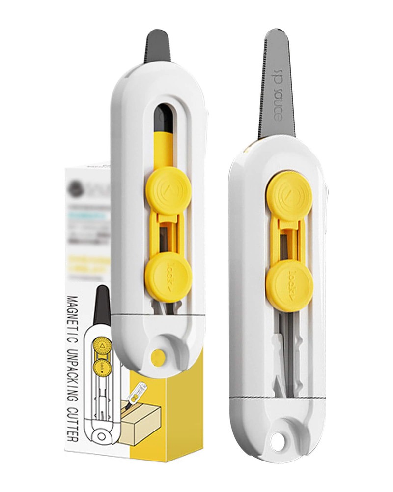 Package Opener Cutter, Small Cute Retractable Box Cutter for Cardboard & Pack...