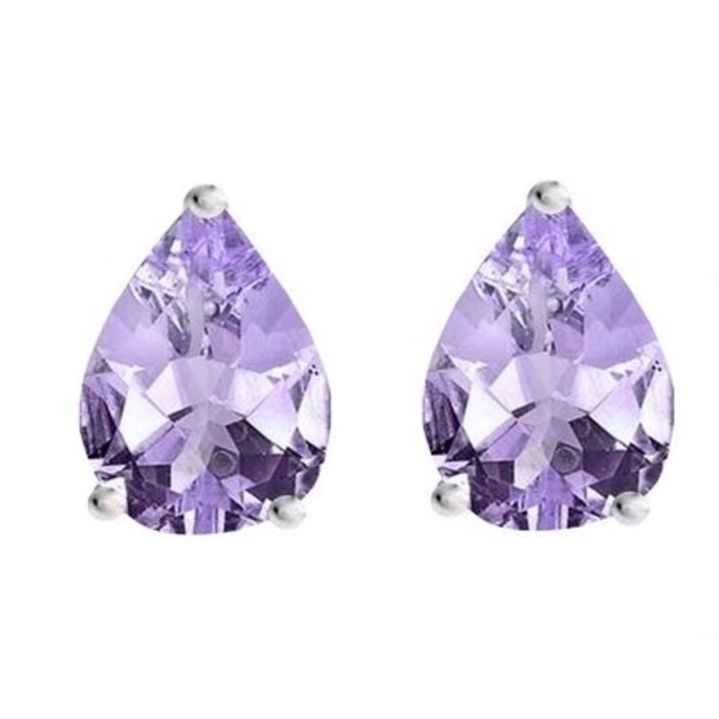 1 ct. Lab-CreatedAlexandrite Pear Shape Stud Earrings in Sterling Silver