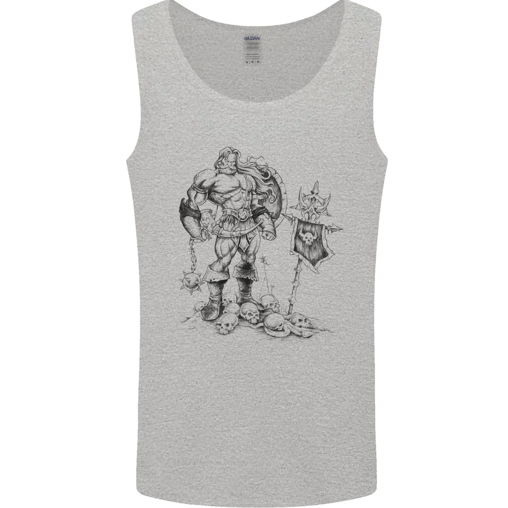 Viking Warrior Skull Thor Odin Valhalla MMA Mens Vest Tank Top