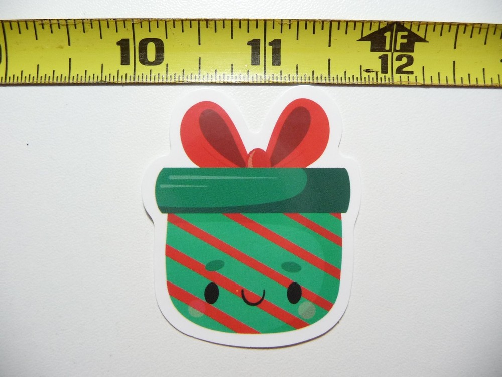 Festive Christmas Basket Sticker Decal for Winter Holidays
