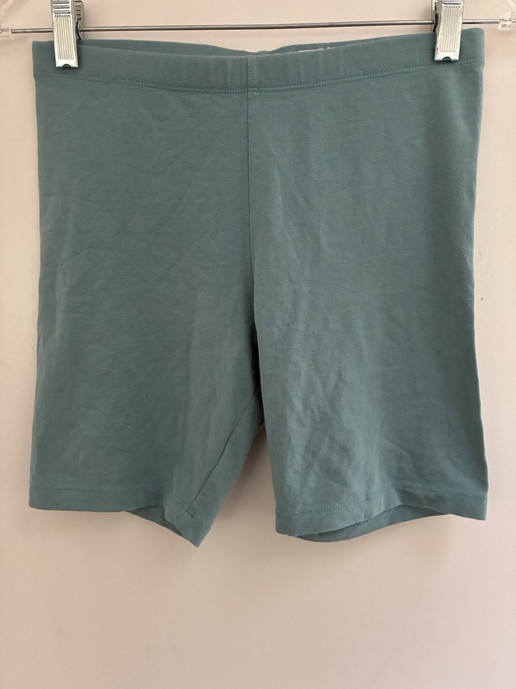 wonder nation Kid Girl Classic Solid Turquoise Cotton Blend Bike Shorts XL 14-16