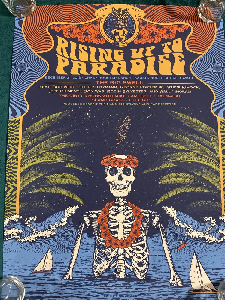 Grateful Dead Bob Weir 2018 Hawaii NYE Poster Artist Edition 32/50 Signed-image