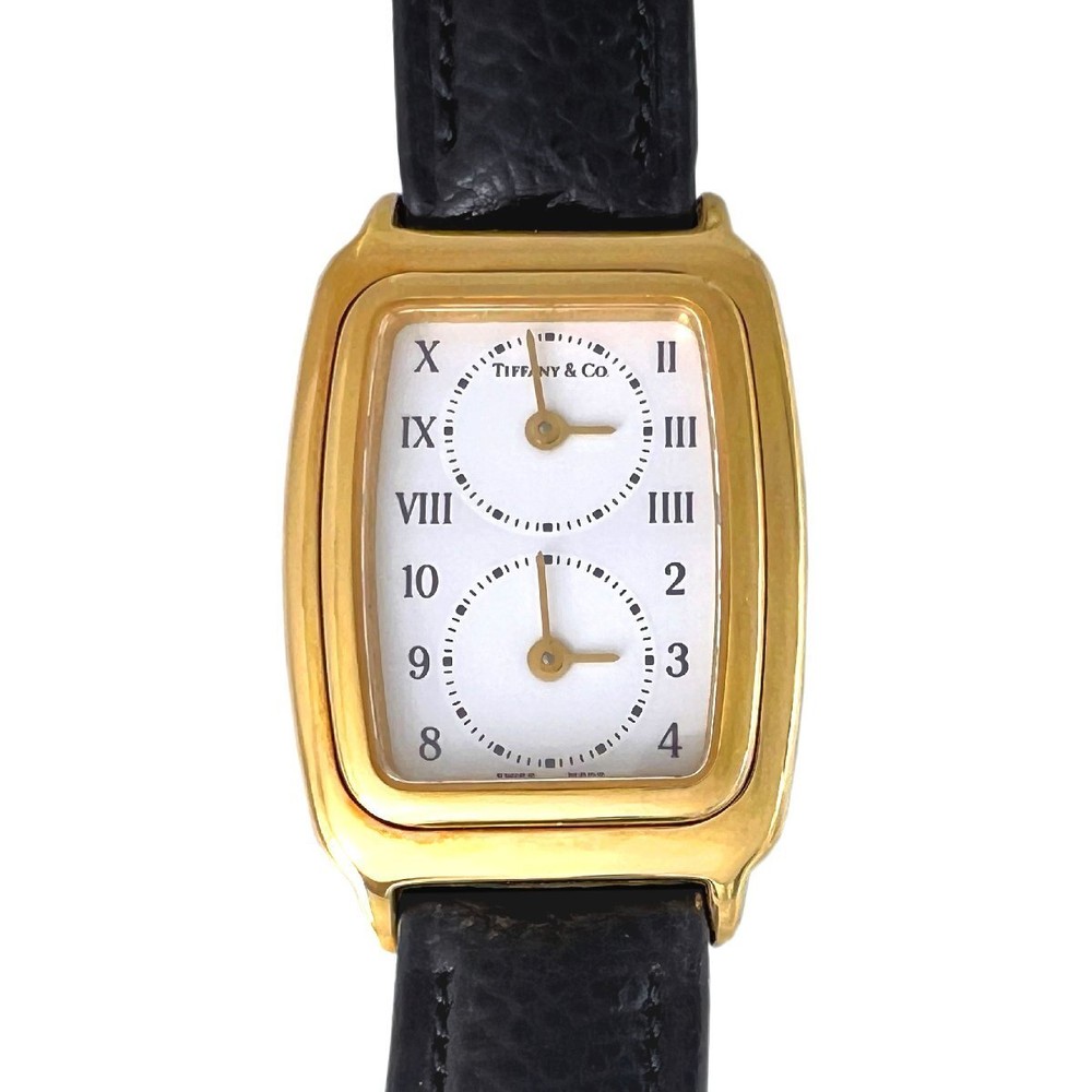 TIFFANY Co. Tiffany Co. Watch Women s Classic 2 Time Zones 750 18K YG Solid